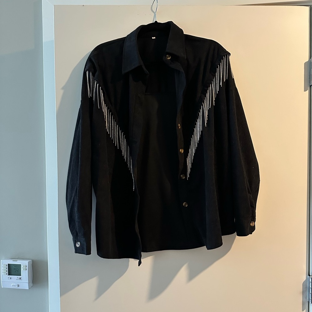 Western Jeweled Fringe Jacket